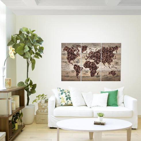 Wandbilder Wohnzimmer XXL Küche Kaffee Moderne Bilder Weltkarte